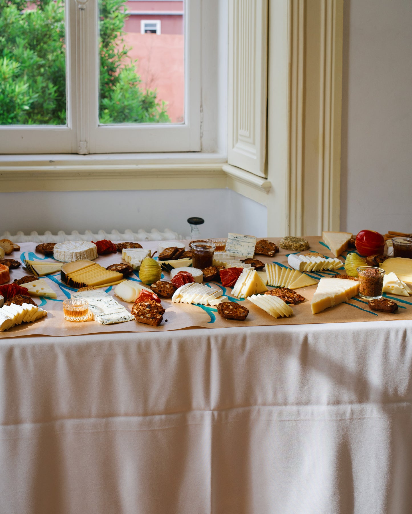 Piato signature grazing table, cheese and charcuterie, work in progress