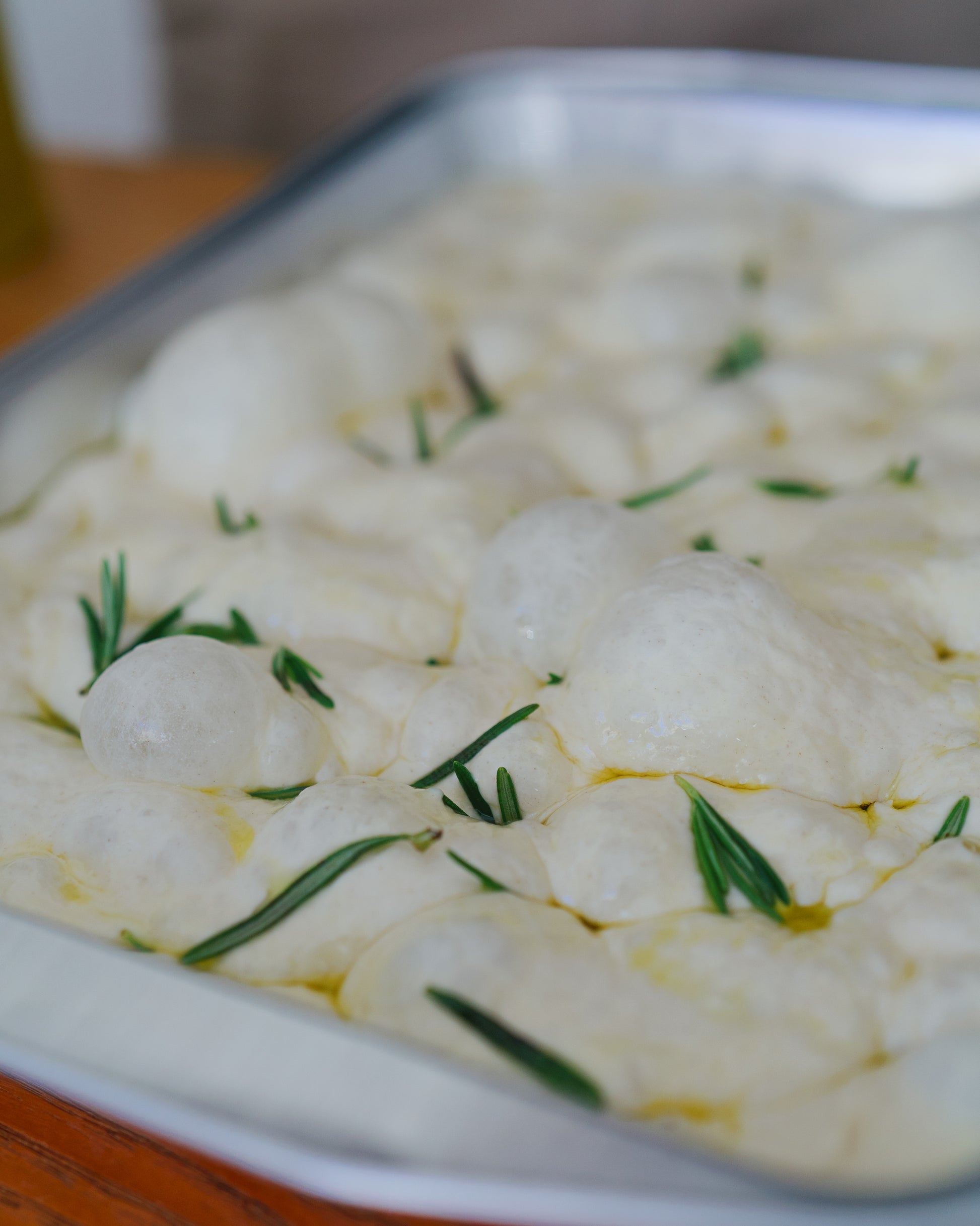 Fresh focaccia, close up